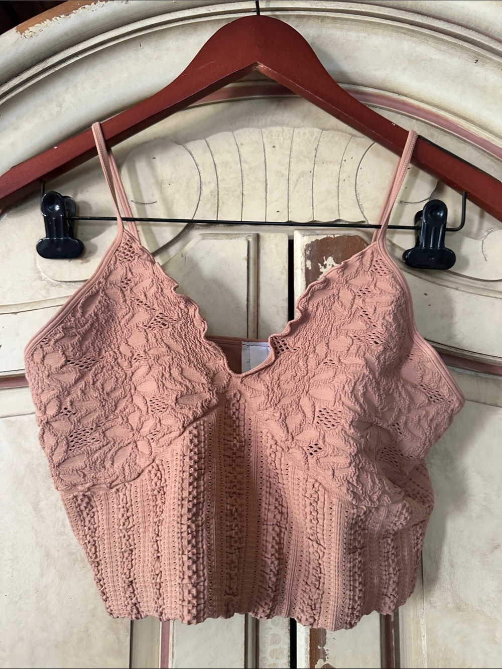 Nikibiki Blush Lace Textured Bralette One Size
